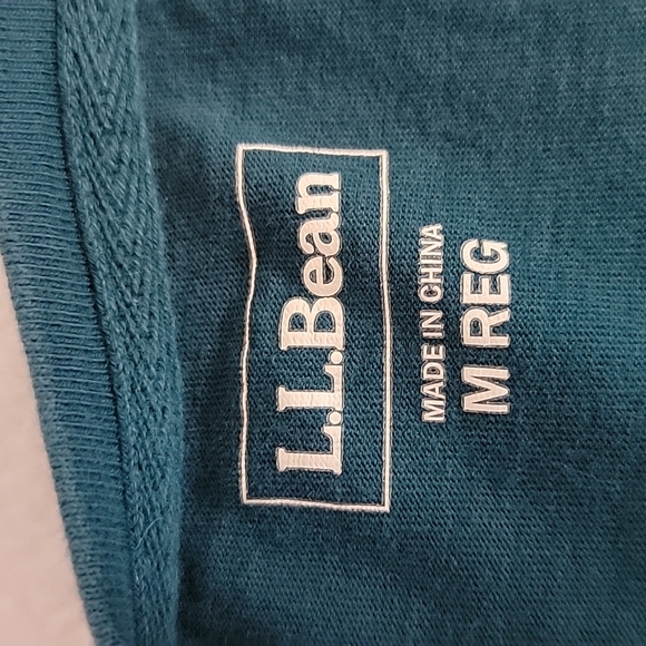 L.L. Bean Boys Green w/ Mountain Scene Long Sleeve T-Shirt,  M Reg - Picture 6 of 9